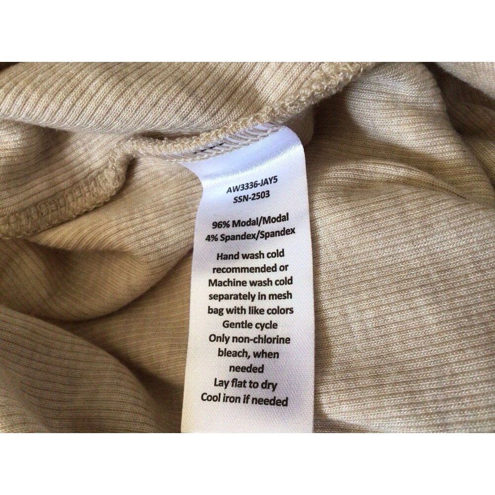 ATM Anthony Thomas Melillo Ribbed Beige Pants Knit Women's Medium NWT $205 - Picture 7 of 13